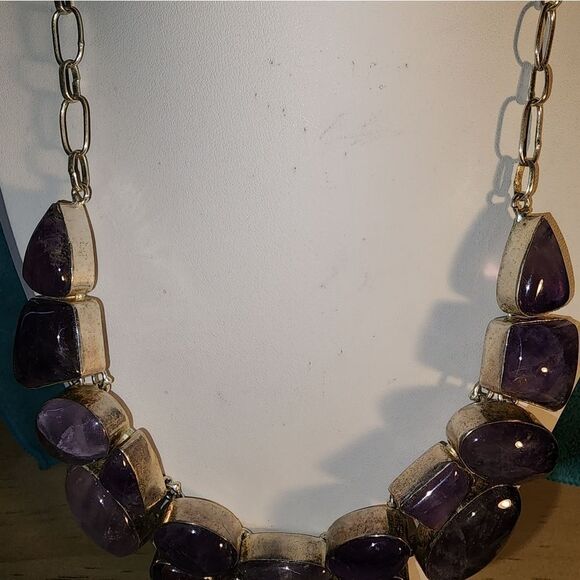 Amethyst Elegant Purple Stone Necklace - Picture 7 of 10